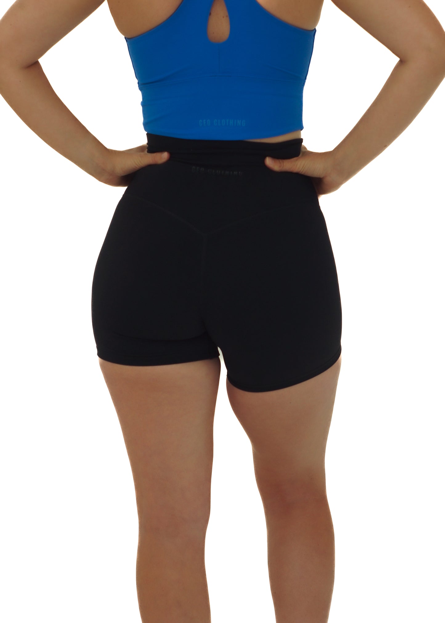 Luxe V Back Shorts - Black