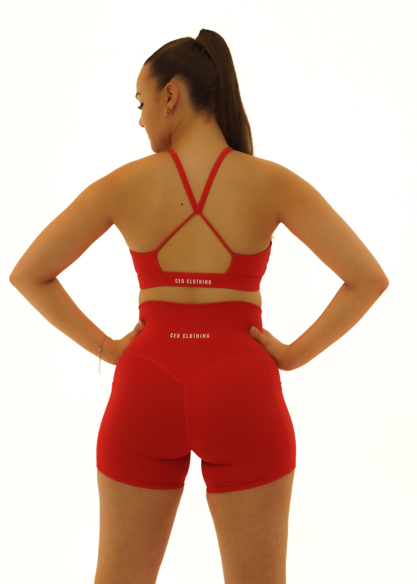 Luxe Active Shorts - Red