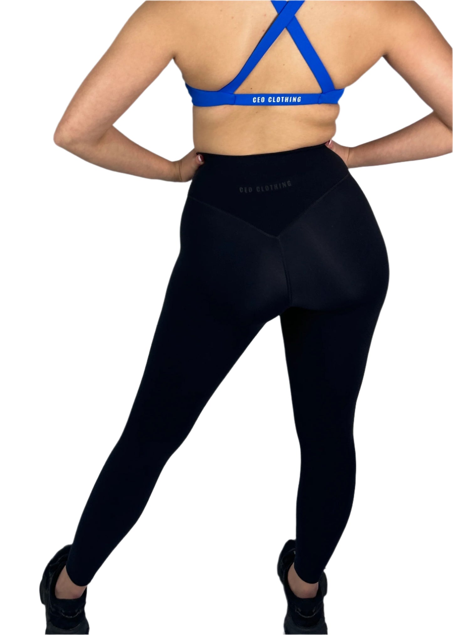 Luxe V Back Leggings - Black