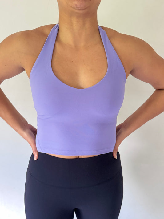 Luna Halter Top- Lilac