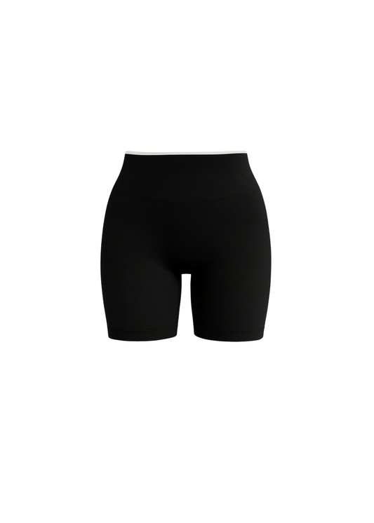 Seamless Scrunch Shorts - Black