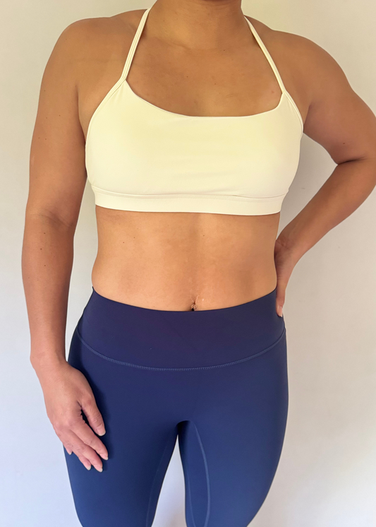 Bliss Crossback Bra - Pearl White