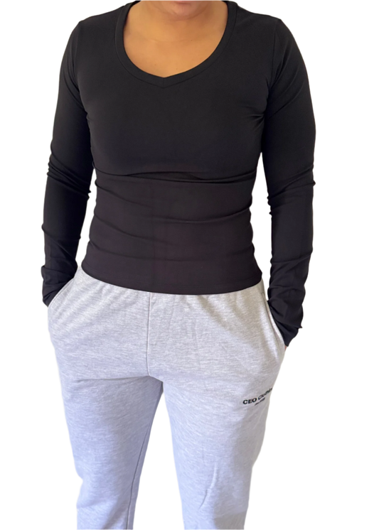 Slushie Long Sleeve Top- Black