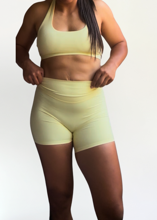 V back Shorts - Lemon Sorbet