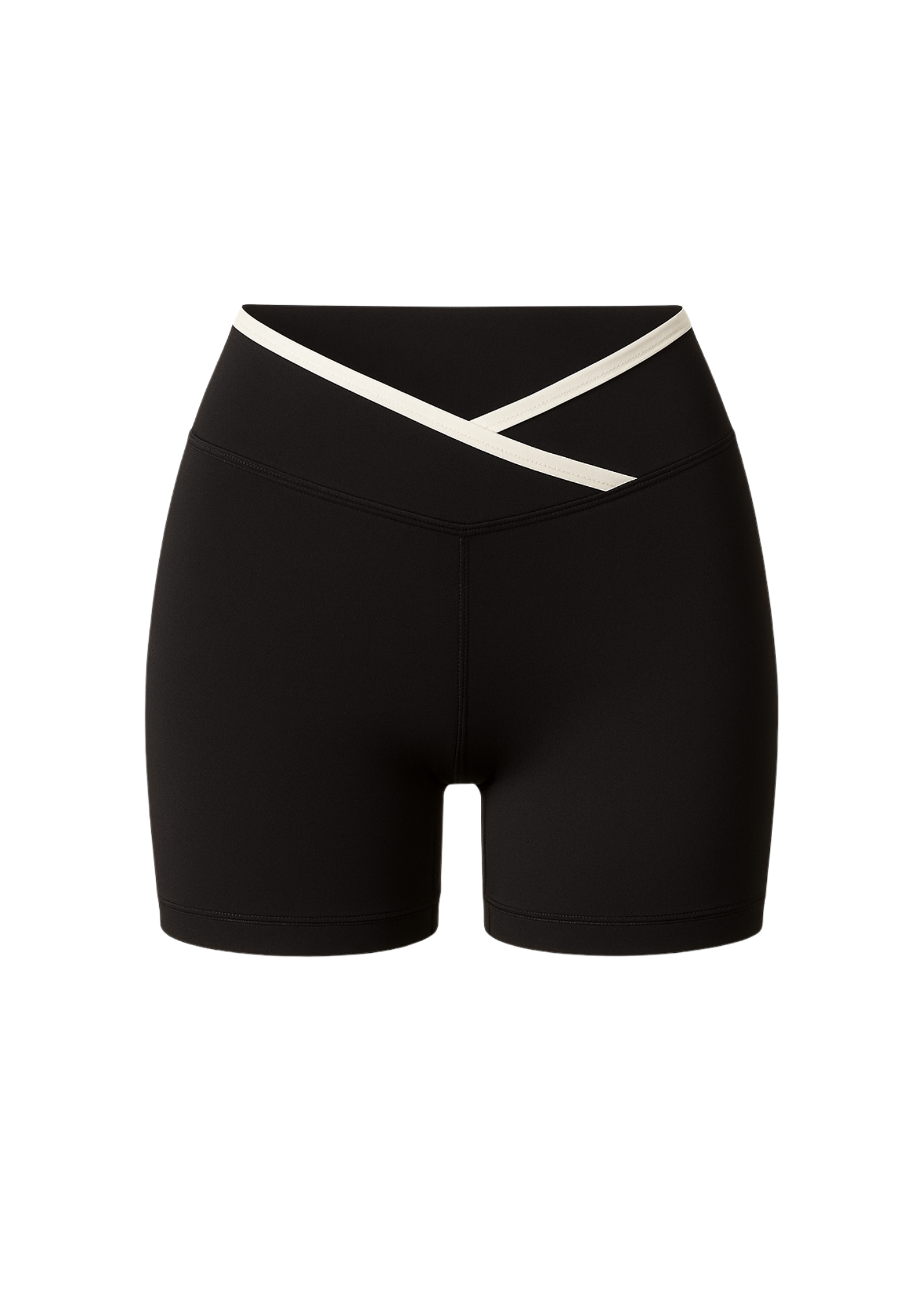 Vibe Contrast V Shorts - Black/White