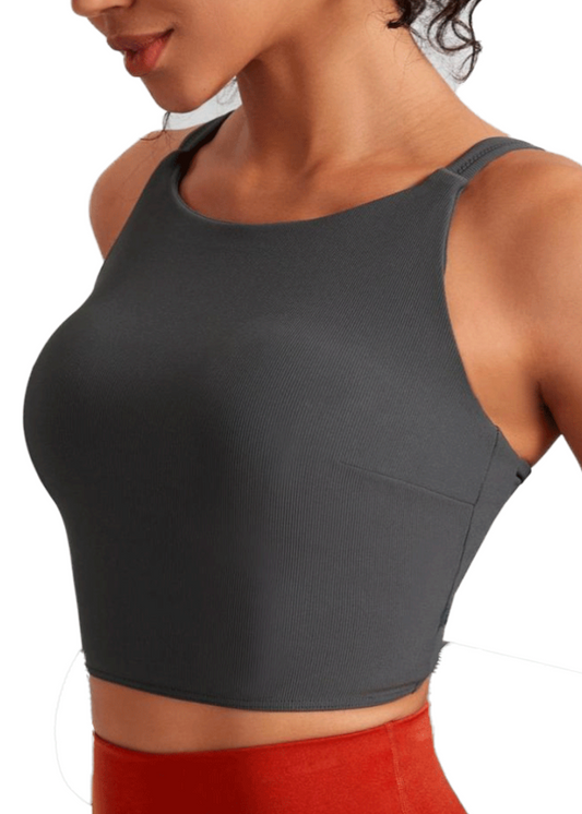 Ribbed Twist Crop